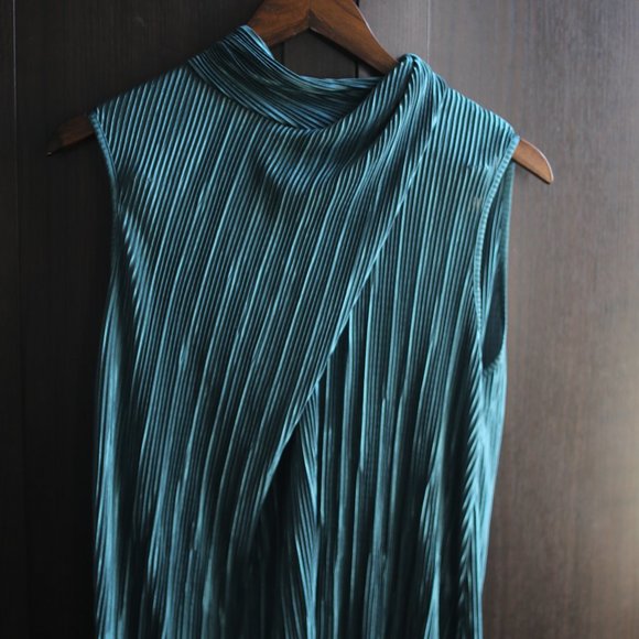 NWT PLEATED BLOUSE. - Picture 3 of 9